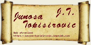 Junoša Topisirović vizit kartica